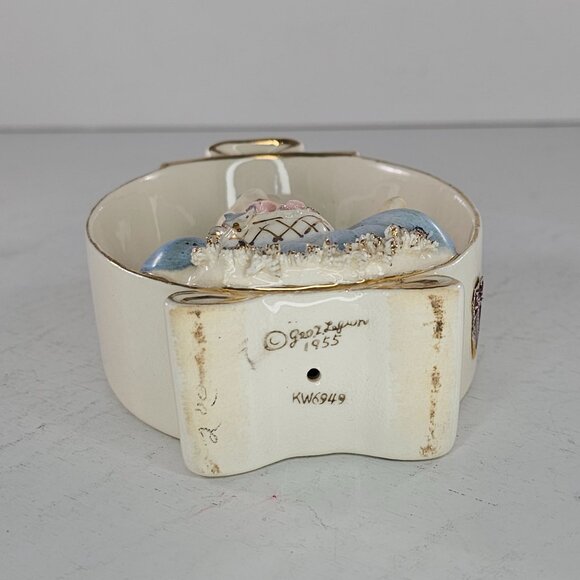 Vintage Lefton's Friday Angel Figurine Ceramic Collectible KW6949 1955 *Flaw* - Picture 6 of 8